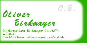 oliver birkmayer business card